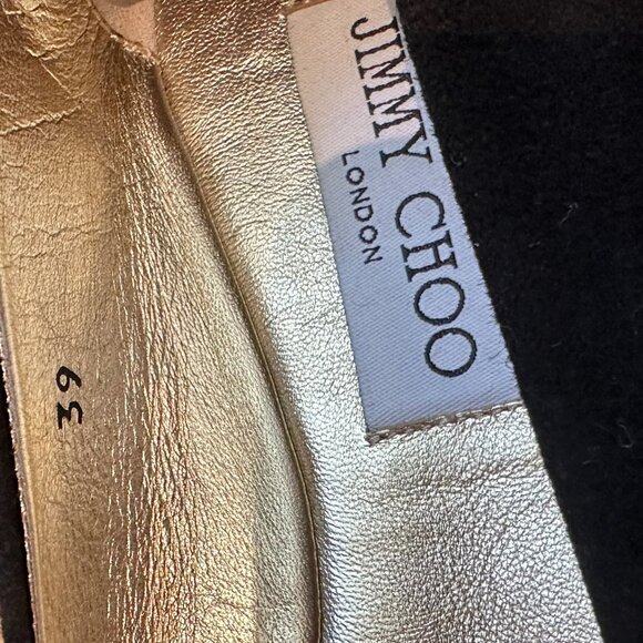 Jimmy Choo 'Morse' Ballerinas, Black Suede Flat, Size 9 - Picture 9 of 12